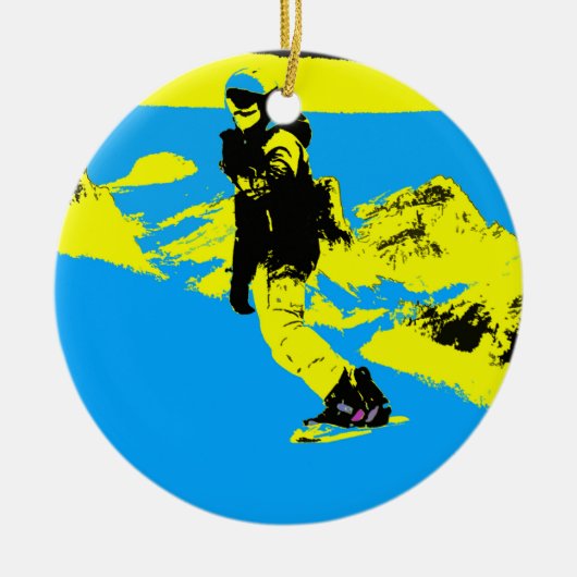 Mountain Boarding - Snowboarder Ceramic Ornament (Voorkant)