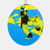 Mountain Boarding - Snowboarder Ceramic Ornament (Links)