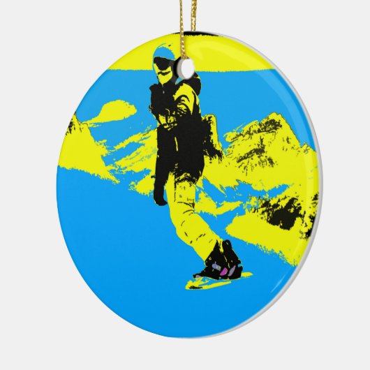 Mountain Boarding - Snowboarder Ceramic Ornament (Links)