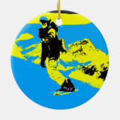 Mountain Boarding - Snowboarder Ceramic Ornament (Achterkant)
