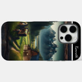 Mountain Boerderij Tractor Case-Mate iPhone Case (Achterkant (horizontaal))