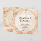 Mountain Boho hout rustieke bruiloft Kaart (Voorkant / Achterkant)