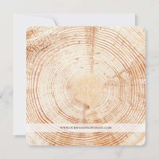 Mountain Boho hout rustieke bruiloft Kaart (Achterkant)