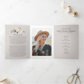 Mountain Bouquet Celebration of Life Programme Drieluik Uitnodiging (Binnen)