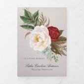 Mountain Bouquet Celebration of Life Programme Drieluik Uitnodiging (Cover)