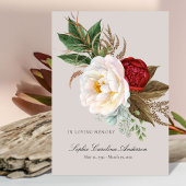 Mountain Bouquet Celebration of Life Programme Drieluik Uitnodiging