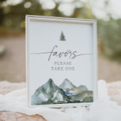 Mountain Boy Baby shower Favorieten teken Poster