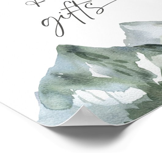 Mountain Boy Baby shower Kaarten en cadeaubordje Poster (Hoek)