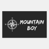 Mountain boy rechthoekige sticker (Voorkant)