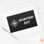 Mountain boy rechthoekige sticker (Envelop)