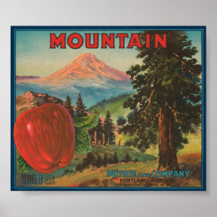 Mountain Brand Duthie en Company  Apple Cr Poster