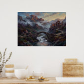 Mountain Bridge Thuiscoming Spirit Poster (Keuken)