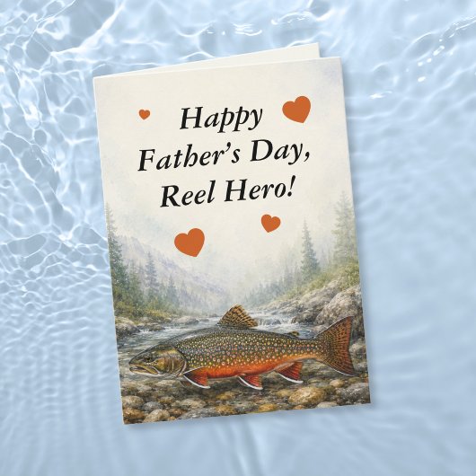 Mountain Brook Forel Hengel Held Vaderdag Kaart