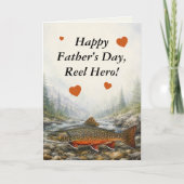 Mountain Brook Forel Hengel Held Vaderdag Kaart (Voorkant)