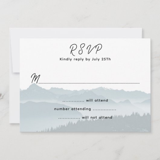 Mountain bruiloft antwoord behuizing Kaarten (Voorkant)