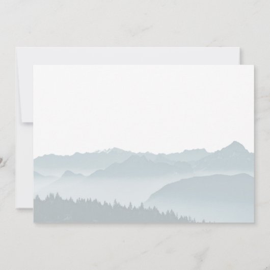 Mountain bruiloft antwoord behuizing Kaarten (Achterkant)