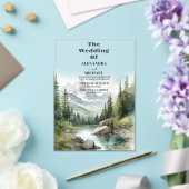 Mountain bruiloft feest acryl uitnodigingen (Insitu (Huwelijk))