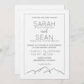 Mountain bruiloft uitnodiging (Voorkant / Achterkant)