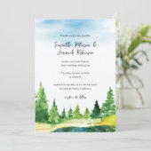 Mountain bruiloft uitnodiging (Staand voorkant)