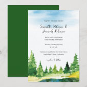 Mountain bruiloft uitnodiging (Voorkant / Achterkant)