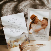 Mountain bruiloft uitnodiging