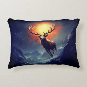 Mountain Buck loopt van brandend vuur Accent Kussen