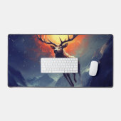 Mountain Buck loopt van brandend vuur Bureaumat (Keyboard & Muis)