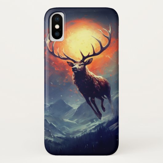 Mountain Buck loopt van brandend vuur Case-Mate iPhone Case (Achterkant)
