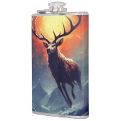 Mountain Buck loopt van brandend vuur Heupfles (Links)