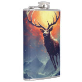 Mountain Buck loopt van brandend vuur Heupfles (Rechts)