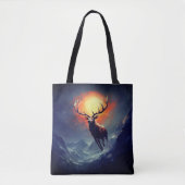Mountain Buck loopt van brandend vuur Tote Bag (Voorkant)
