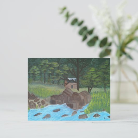 Mountain Cabin Briefkaart (Staand voorkant)