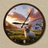 Mountain Cabin Clock Design Ronde Klok