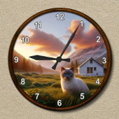 Mountain Cabin Clock Design Ronde Klok
