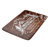 Mountain Cabin Faux Crocodile Leather Doormat Badmat (Gekanteld)
