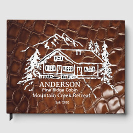 Mountain Cabin Faux Crocodile Leather Doormat Gastenboek