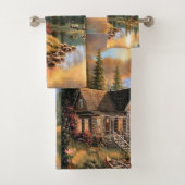 "Mountain Cabin" Handdoekenset Bad Handdoek (Insitu)