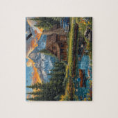 Mountain Cabin Morning Calm Legpuzzel (Verticaal)