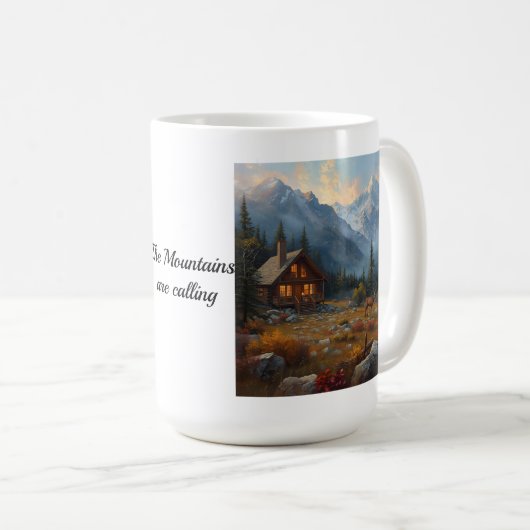 Mountain Cabin Mug Koffiemok (Voorkant rechts)