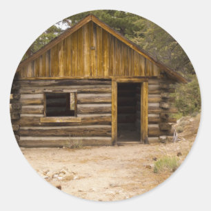Mountain Cabin Ronde Sticker