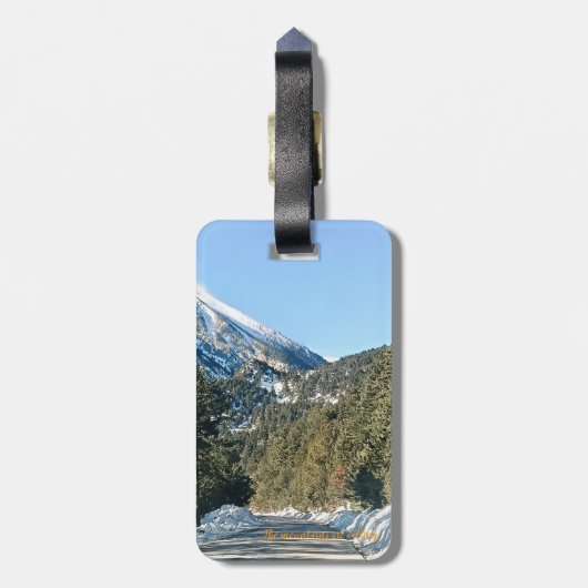 Mountain Calling Luggage Tag Bagagelabel (Achterkant verticaal)