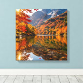 Mountain Calm in Fall Canvas Afdruk (Insitu (Houten vloer))