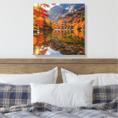 Mountain Calm in Fall Canvas Afdruk (Insitu (Slaapkamer))
