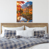 Mountain Calm in Fall Canvas Afdruk (Insitu (Slaapkamer))