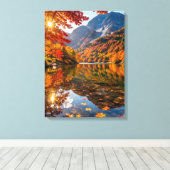 Mountain Calm in Fall Canvas Afdruk (Insitu (Houten vloer))