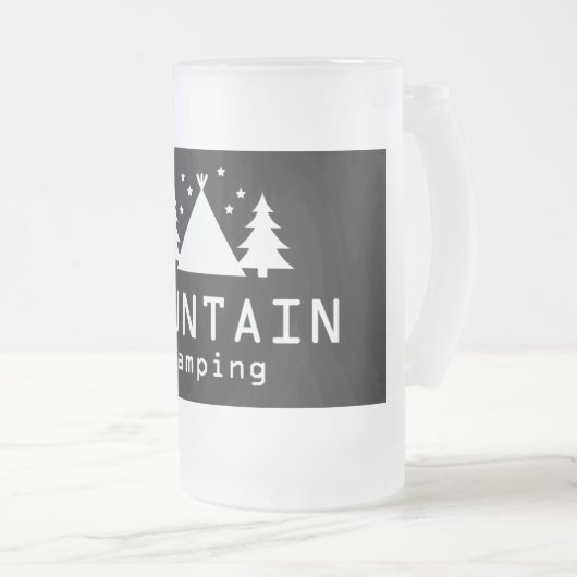 Mountain Camping Modern Badge Matglas Bierpul (Voorkant rechts)