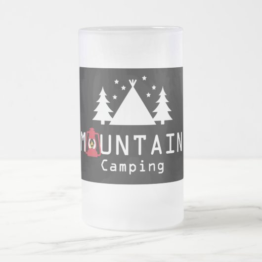 Mountain Camping Modern Badge Matglas Bierpul (Center)