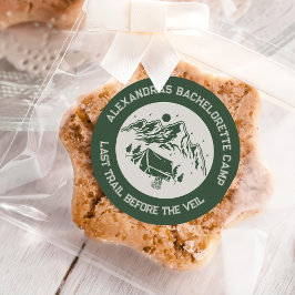 Mountain Camping Weekend Bachelorette Classic Ronde Sticker