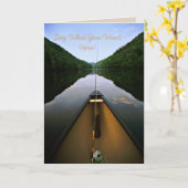 Mountain Canoe Gevist Blank Wenskaart Kaart (Gele Bloem)