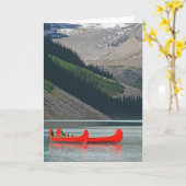 Mountain Canoes Blank Inside Wenskaart Kaart (Gele Bloem)